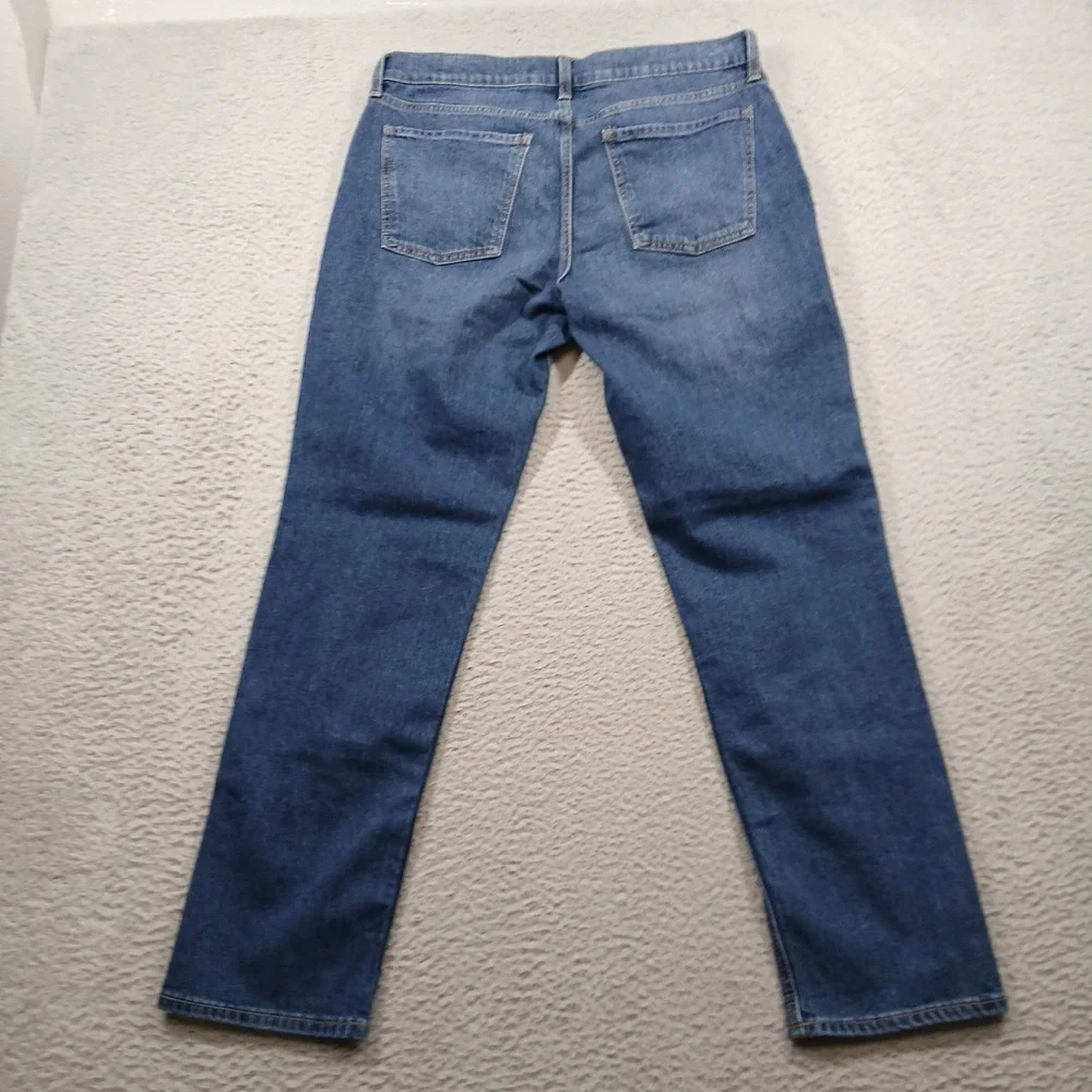 Old Navy Wow Boyfriend Jeans Womens 12 Mid-Rise Medium Wash Straight‎ Denim EUC